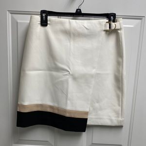 White House Black Market Colorblock Wrap Skirt NWT